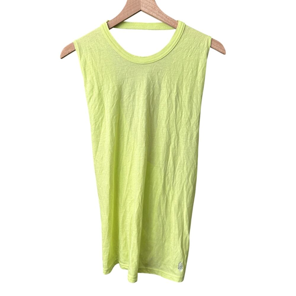 Free People No Sweat Tank In Neon Green New Without Tag Size Small - Picture 2 of 7
